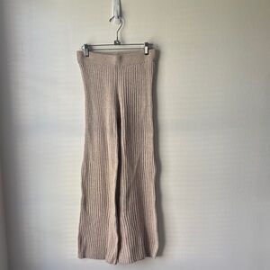 GAP Ribbed Knit Sweater Pant - Beige, Black, and Taupe